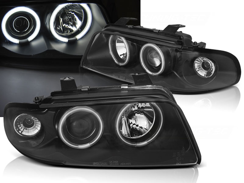 Predné svetlá Audi A4 94-98 CCFL Angel Eyes Black