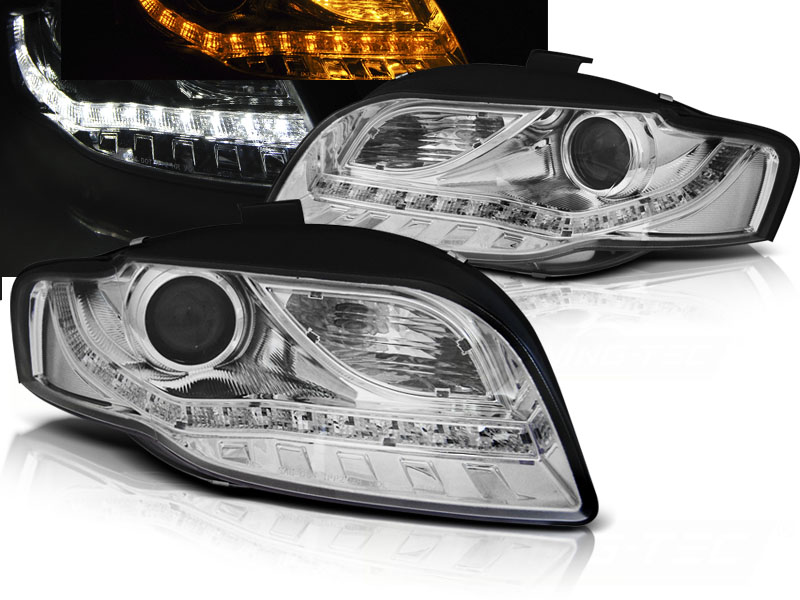 Predné svetlá Audi A4 B7 04-08 DE Chrome