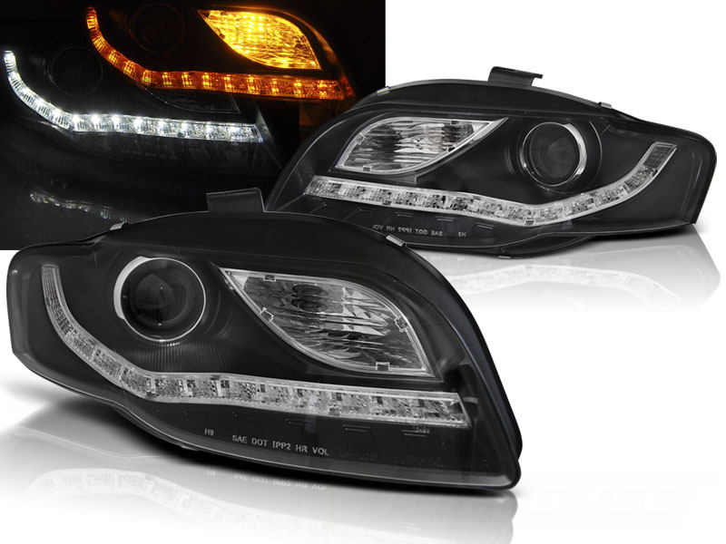 Predné svetlá Audi A4 B7 04-08 DE Black