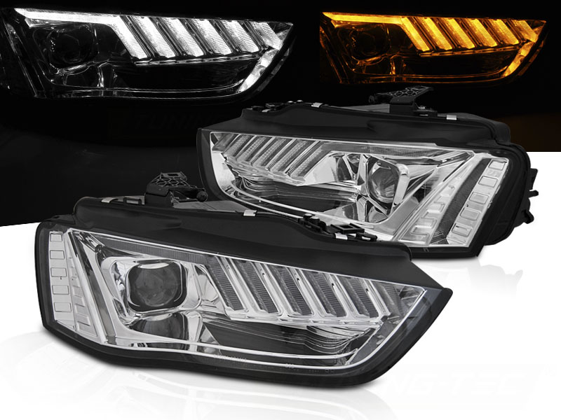 Predné svetlá Audi A4 B8 12-15 Dynamic Chrome