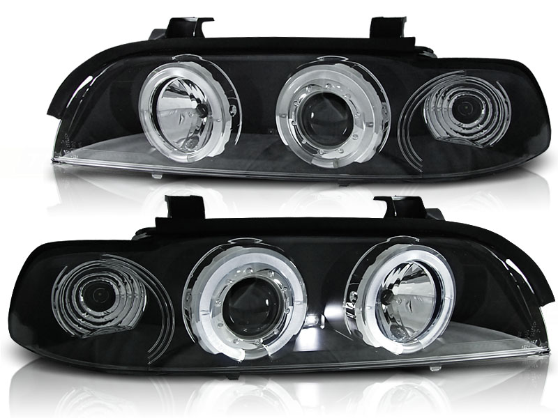 Predné svetlá BMW E39 Angel Eyes Black - 29