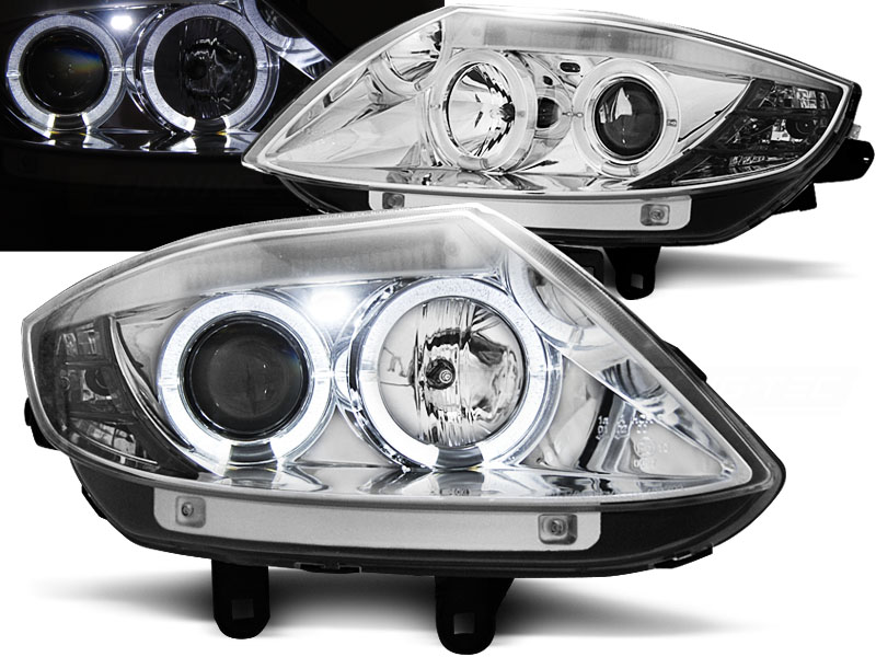 Predné svetlá BMW E85/E86 Z4 02-08 Angel Eyes Chrome