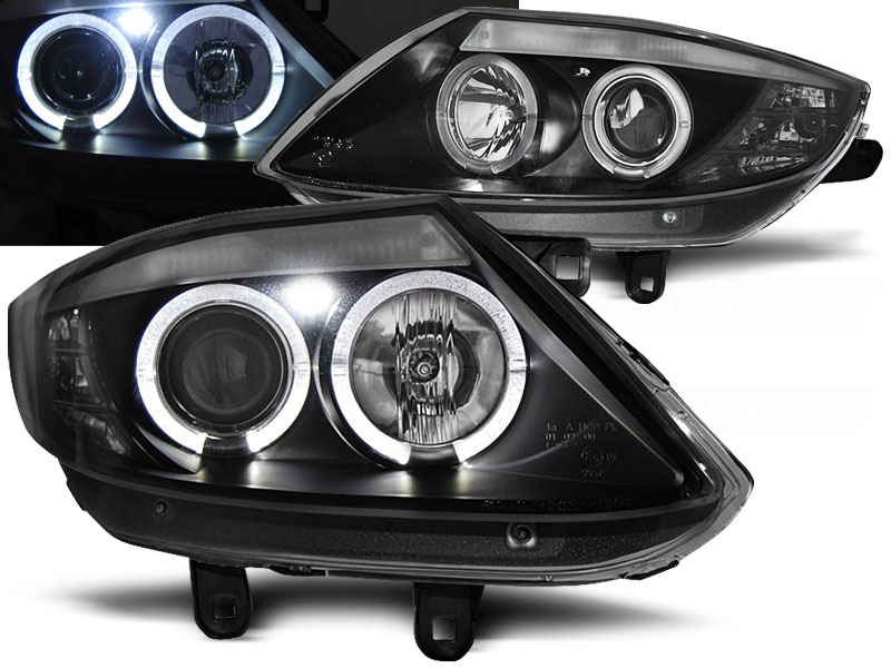 Predné svetlá BMW E85/E86 Z4 02-08 Angel Eyes Black