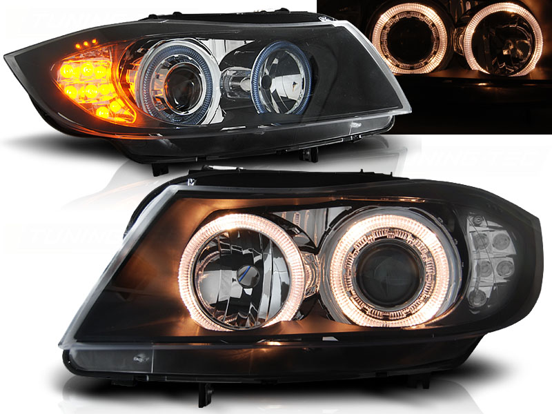 Predné svetlá BMW E90 E91 05-08 smerovky LED Angel Eyes