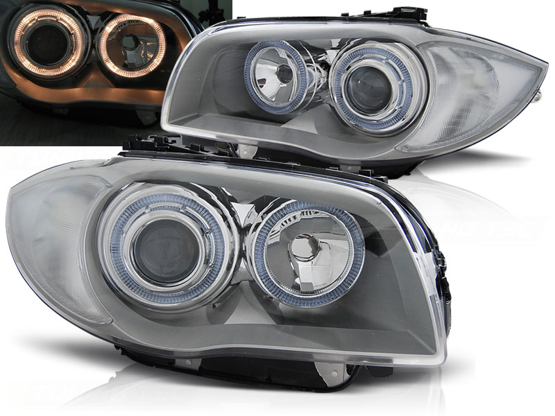 Predné svetlá BMW E81/E87 04-11 Chrome