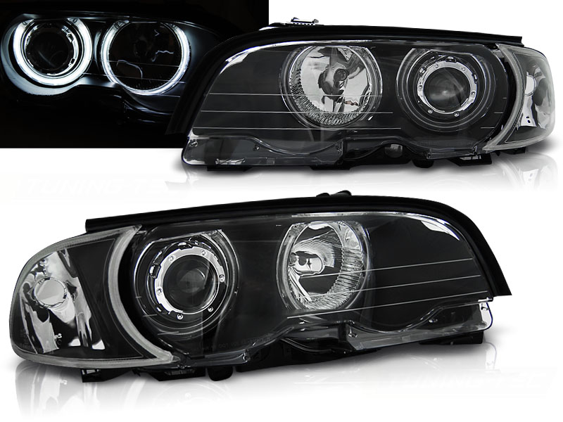 Predné svetlá BMW E46 99-01 Coupe/Cabrio CCFL Black