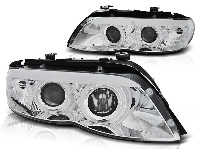 Predné svetlá BMW X5 E53 03-06 Xenón CCFL Chrome