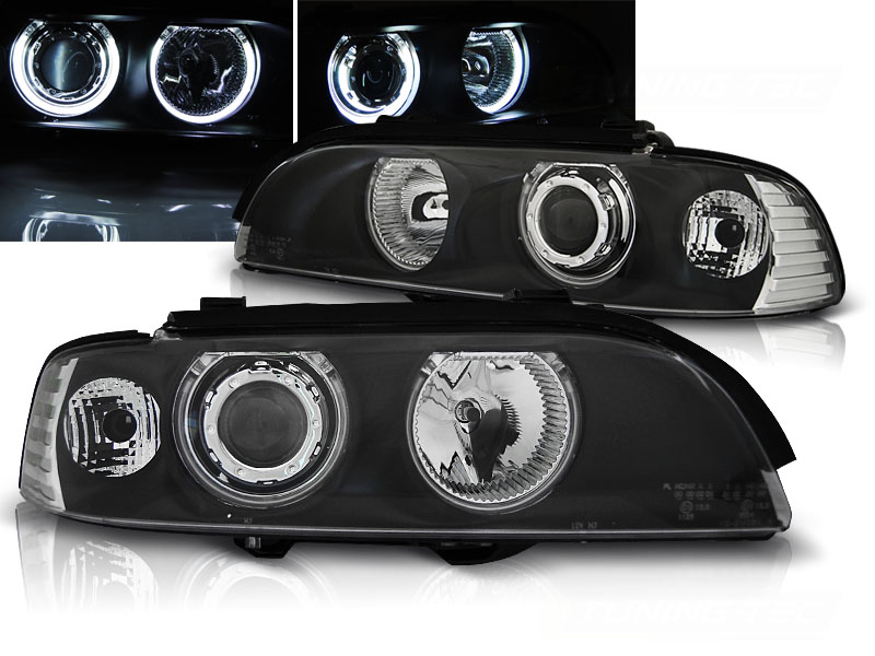 Predné svetlá BMW E39 CCFL Angel Eyes Black