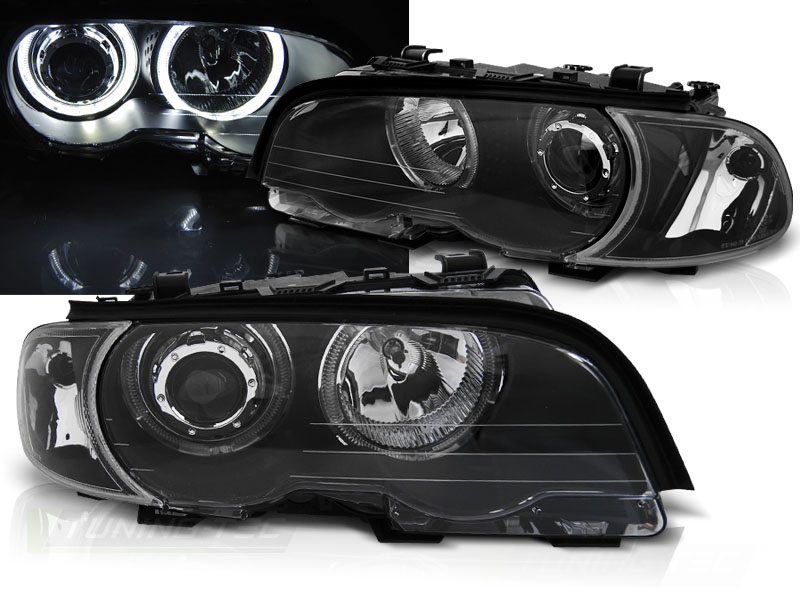 Predné svetlá BMW E46 99-03 Coupe/Cabrio Angel Eyes Black