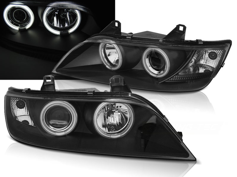 Predné svetlá BMW Z3 96-02 CCFL Angel Eyes Black