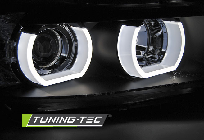 Predné svetlá BMW E90 E91 05-08 U-Type Xenón 3D Black – náhľad 3