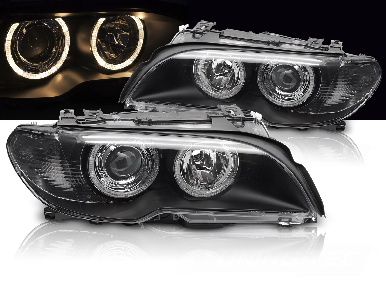 Predné svetlá BMW E46 Coupe Cabrio 03-06 Xenón Black