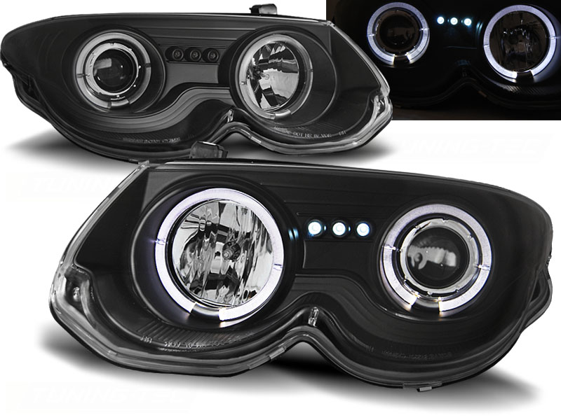 Predné svetlá Chrysler 300 M 99-04 Angel Eyes Black