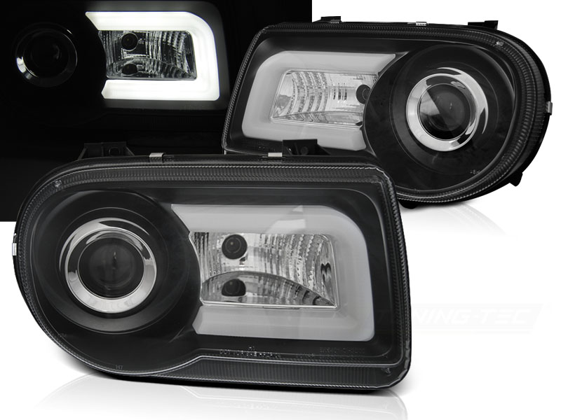 Predné svetlá Chrysler 300C 05-10 Tube Light Black