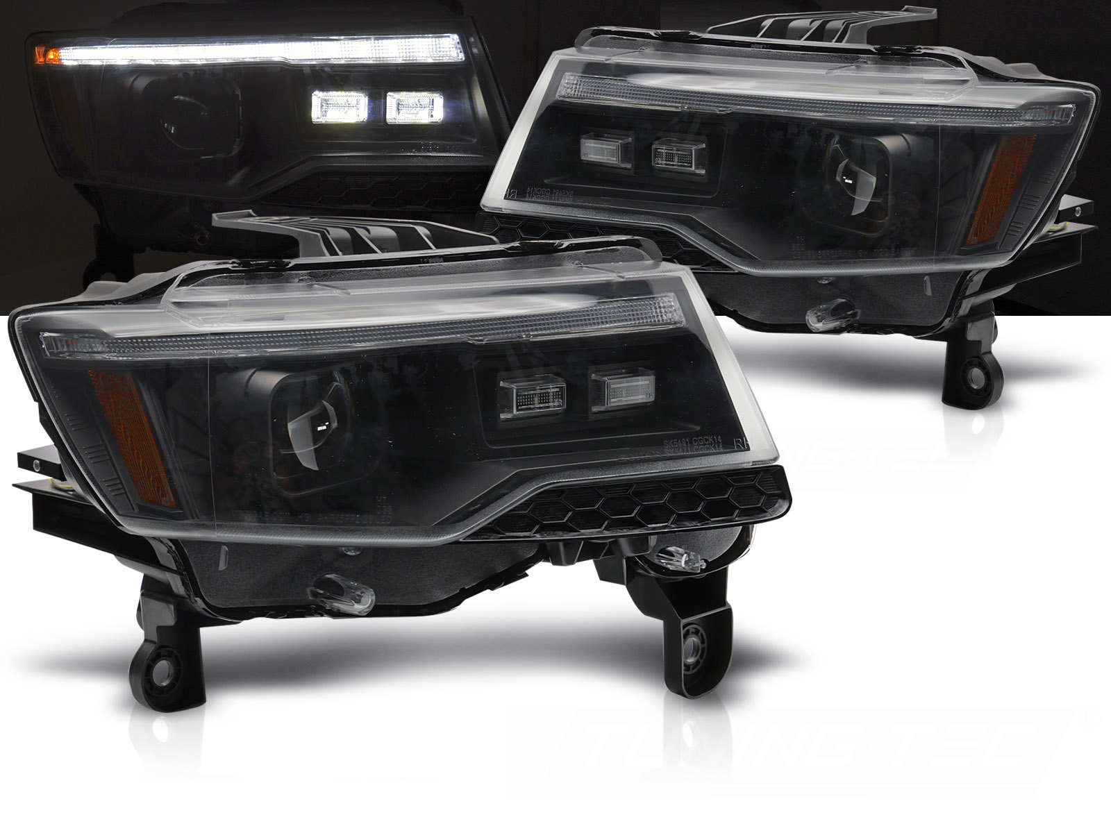 Predné svetlá Jeep Grand Cherokee 14-21 Tube Light Black