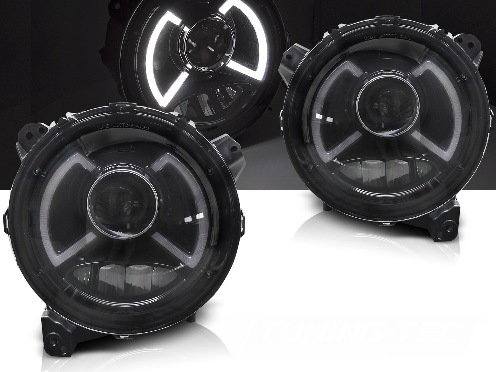 Predné svetlá Jeep Wrangler JL 18-23 WL Full LED Black