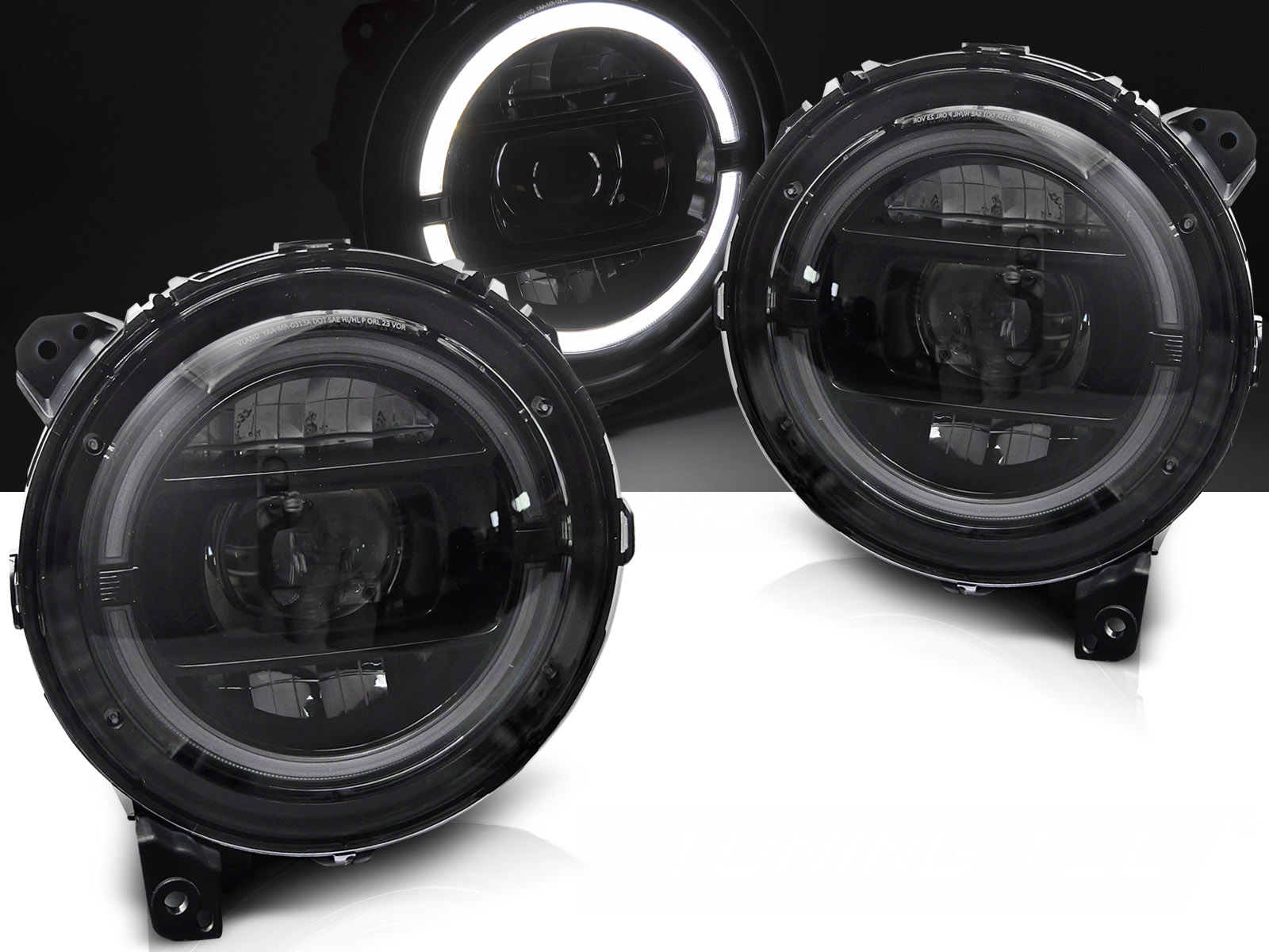 Predné svetlá Jeep Wrangler JL 18-23 Full LED Black