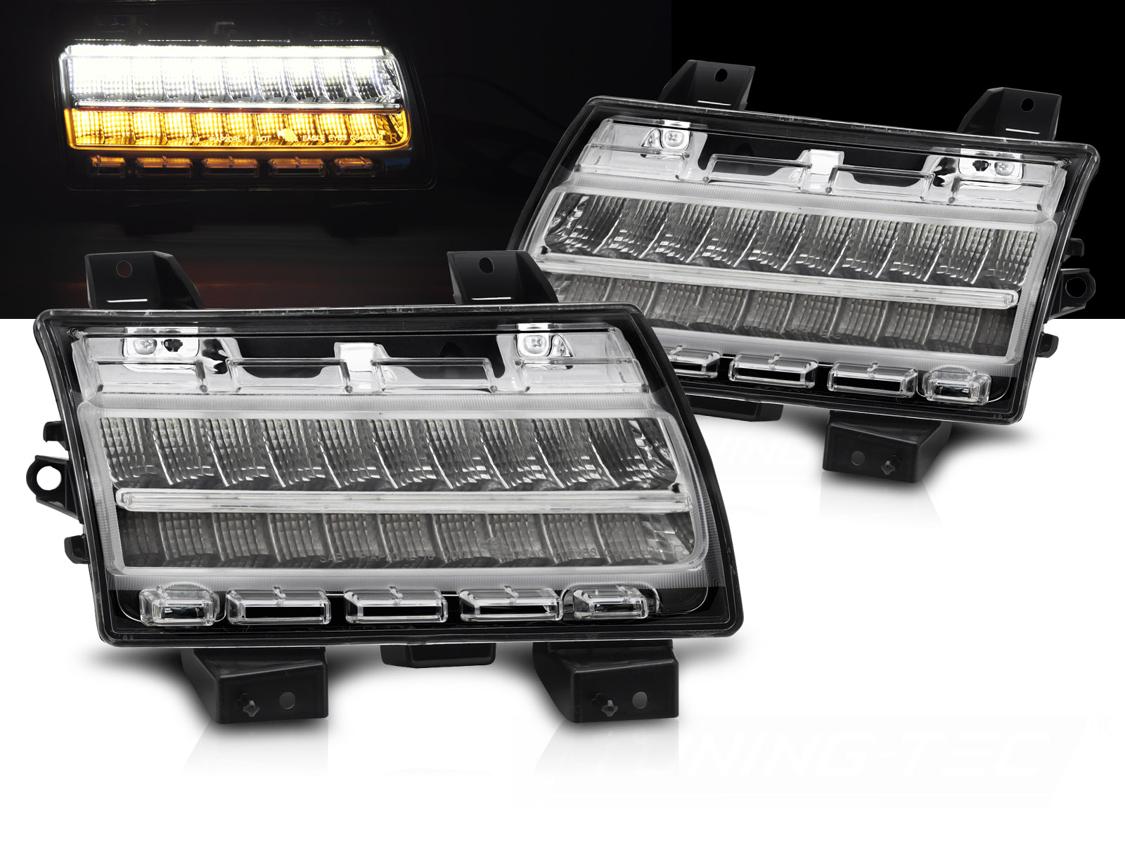 Predné smerovky Jeep Wrangler JL 18-23 Dynamic Chrome