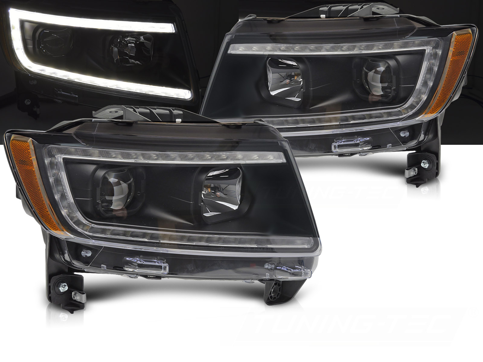 Predné svetlá Jeep Grand Cherokee WK2 11-13 Black