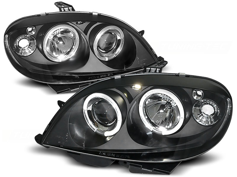 Predné svetlá Citroën Saxo 2 Angel Eyes Black