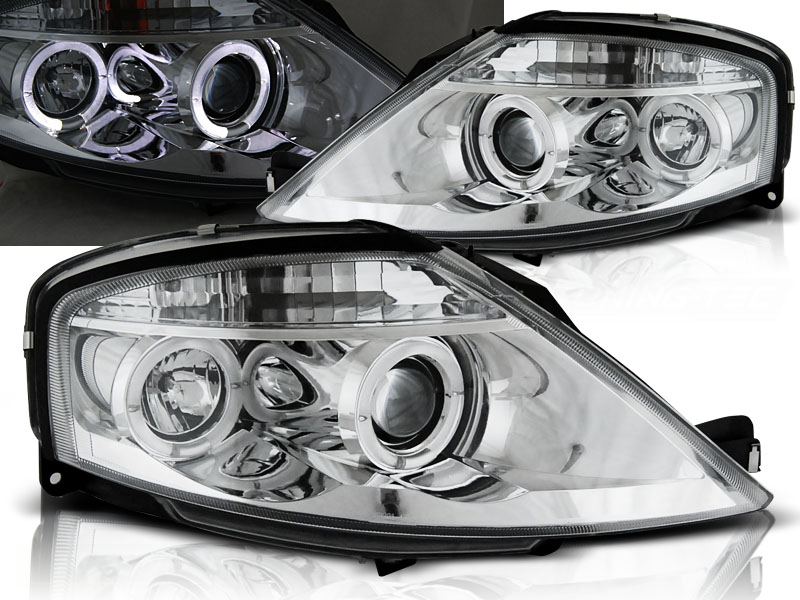 Predné svetlá Citroën C3 02-09 Angel Eyes Chrome