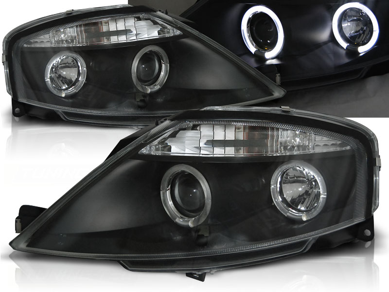 Predné svetlá Citroën C3 02-09 Angel Eyes Black