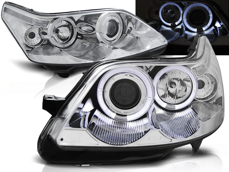 Predné svetlá Citroën C4 04-10 Angel Eyes Chrome
