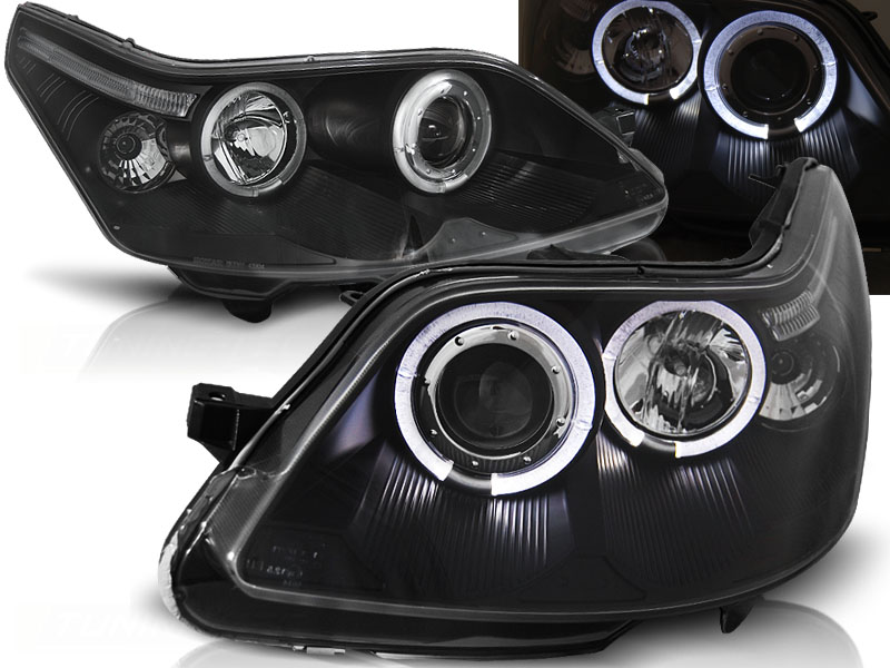 Predné svetlá Citroën C4 04-10 Angel Eyes Black