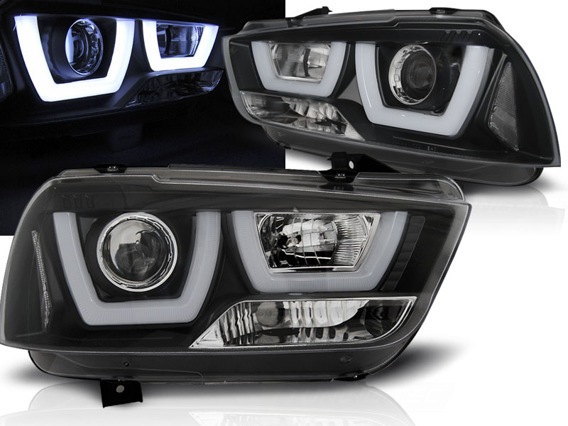 Predné svetlá Dodge Charger LX 11-15 Black U-Type