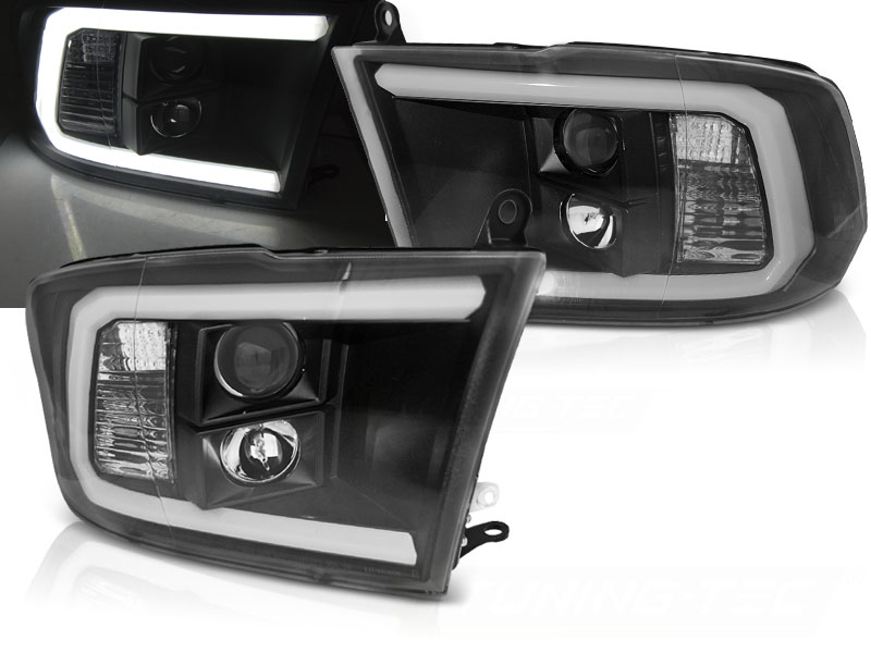 Predné svetlá Dodge Ram 09-18 Tube Light Black - 22
