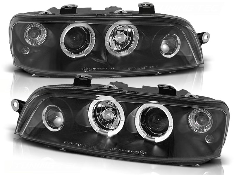 Predné svetlá Fiat Punto 2 99-03 Angel Eyes Black