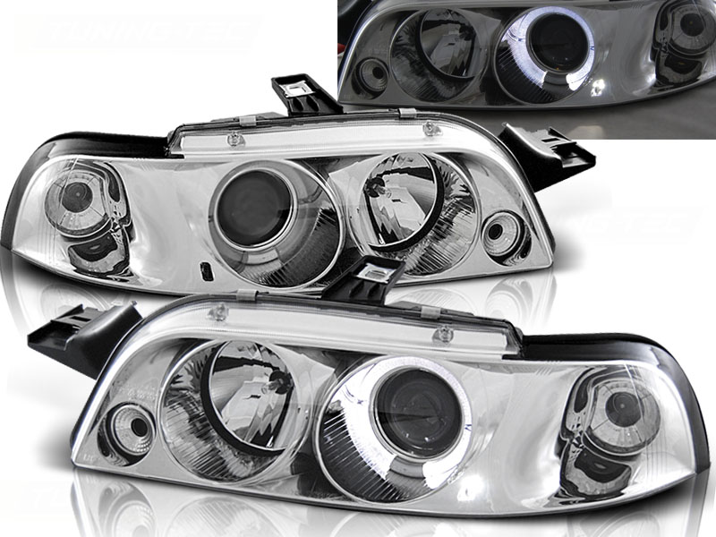 Predné svetlá Fiat Punto 93-99 Angel Eyes Chrome
