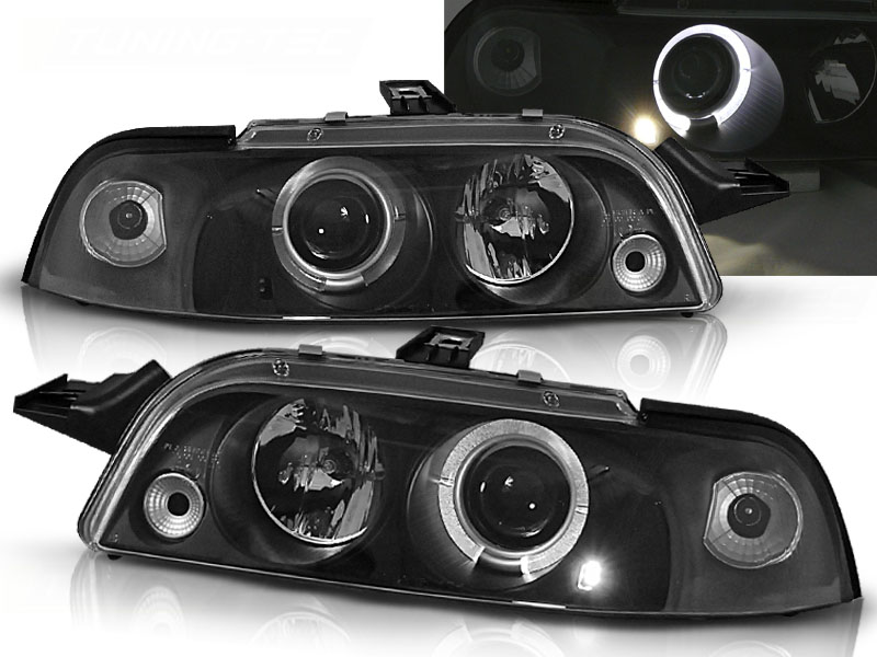 Predné svetlá Fiat Punto 93-99 Angel Eyes Black