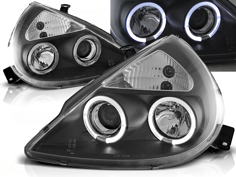 Predné svetlá Ford KA 96-08 Angel Eyes Black
