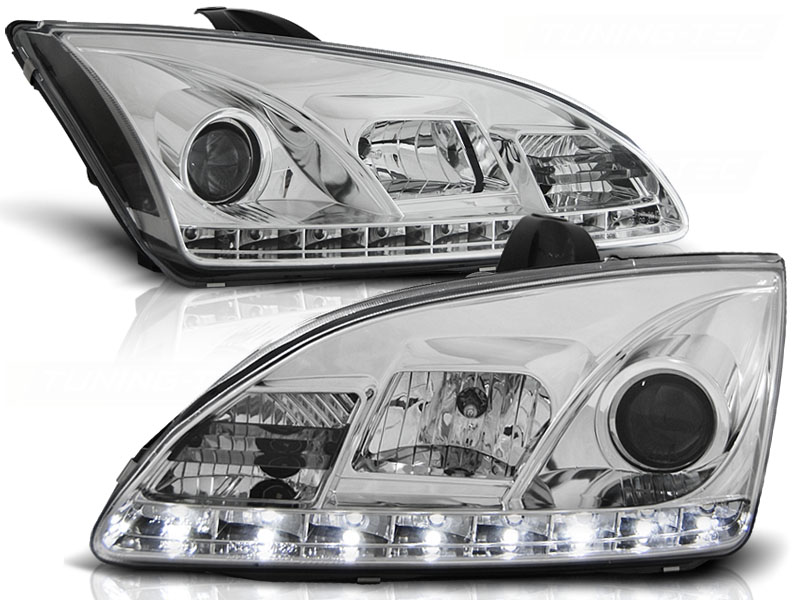 Predné svetlá Ford Focus 04-08 Devil Eyes Chrome