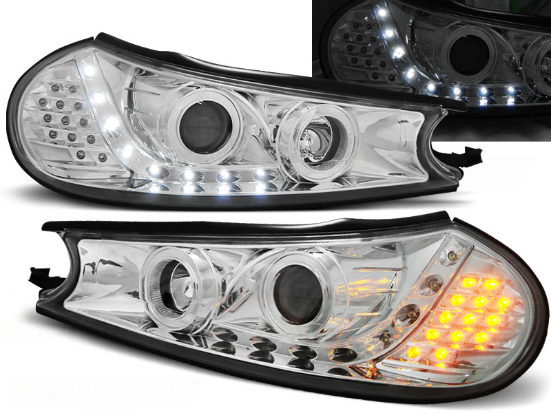 Predné svetlá Ford Mondeo 96-00 LED Devil Eyes Chrome