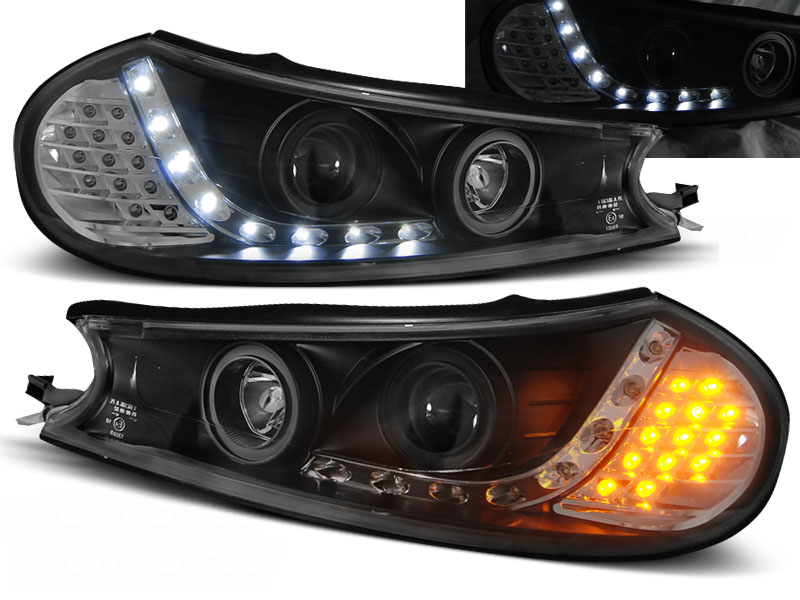 Predné svetlá Ford Mondeo 96-00 LED Devil Eyes Black
