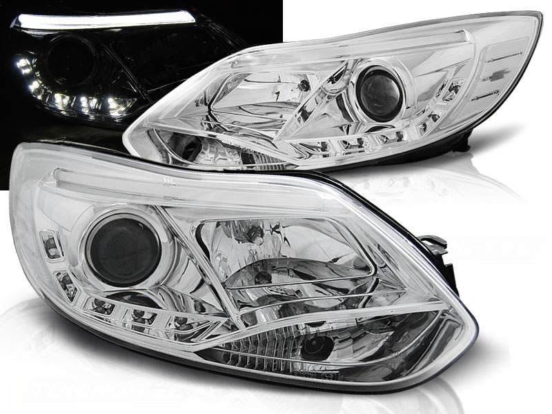 Predné svetlá Ford Focus 3 11-14 Tube Light Chrome