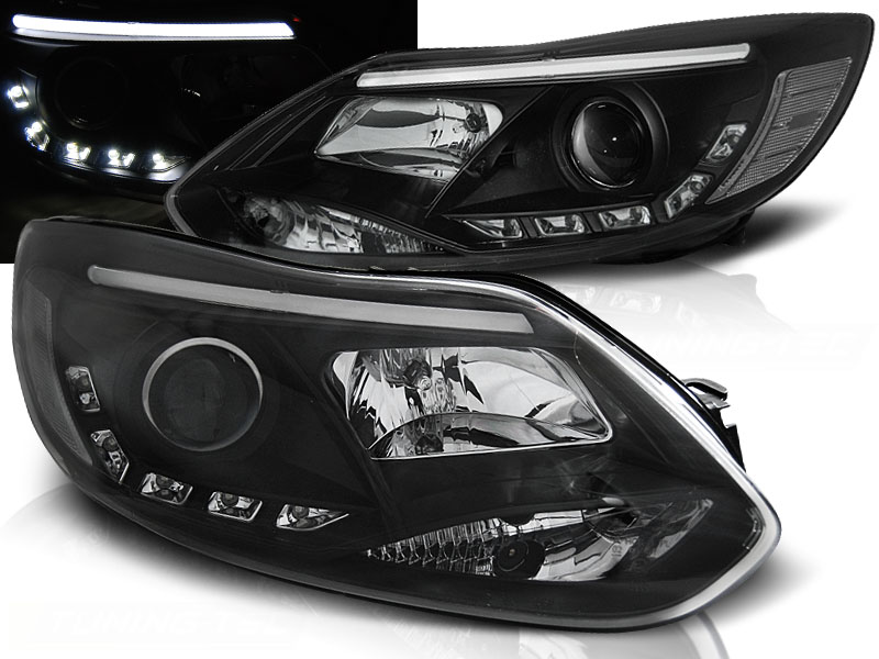Predné svetlá Ford Focus 3 11-14 Tube Light Black