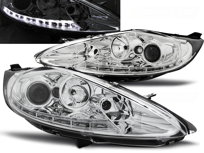 Predné svetlá Ford Fiesta MK7 08-12 Chrome