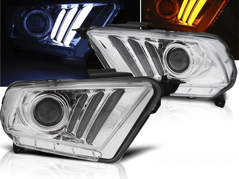Predné svetlá Ford Mustang 5 10-13 Tube Light Chrome