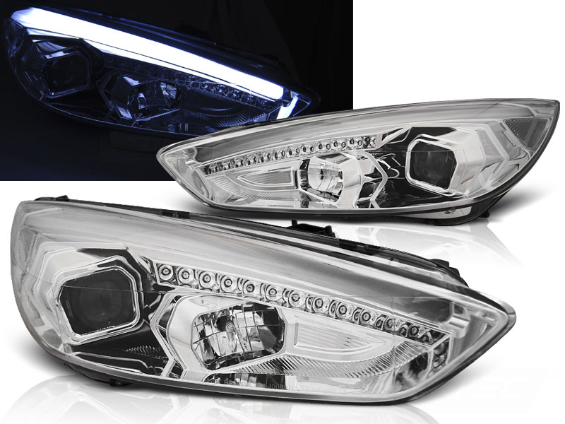 Predné svetlá Ford Focus 3 15-18 DRL Chrome