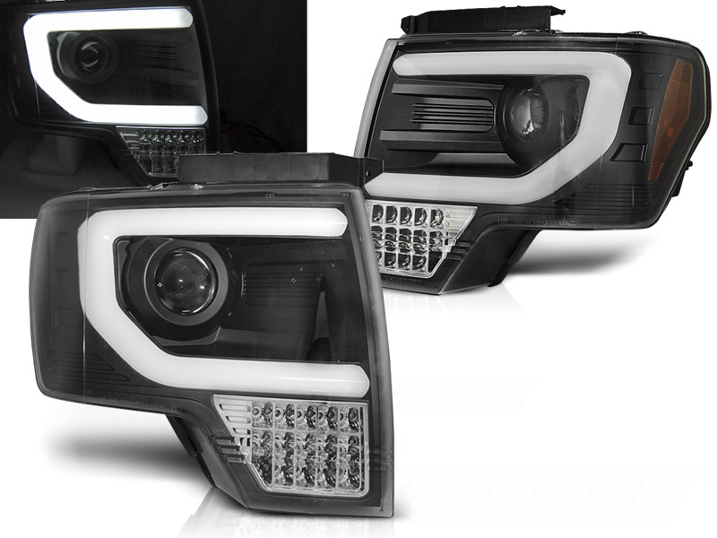 Predné svetlá Ford F150 MK12 Tube Light Black