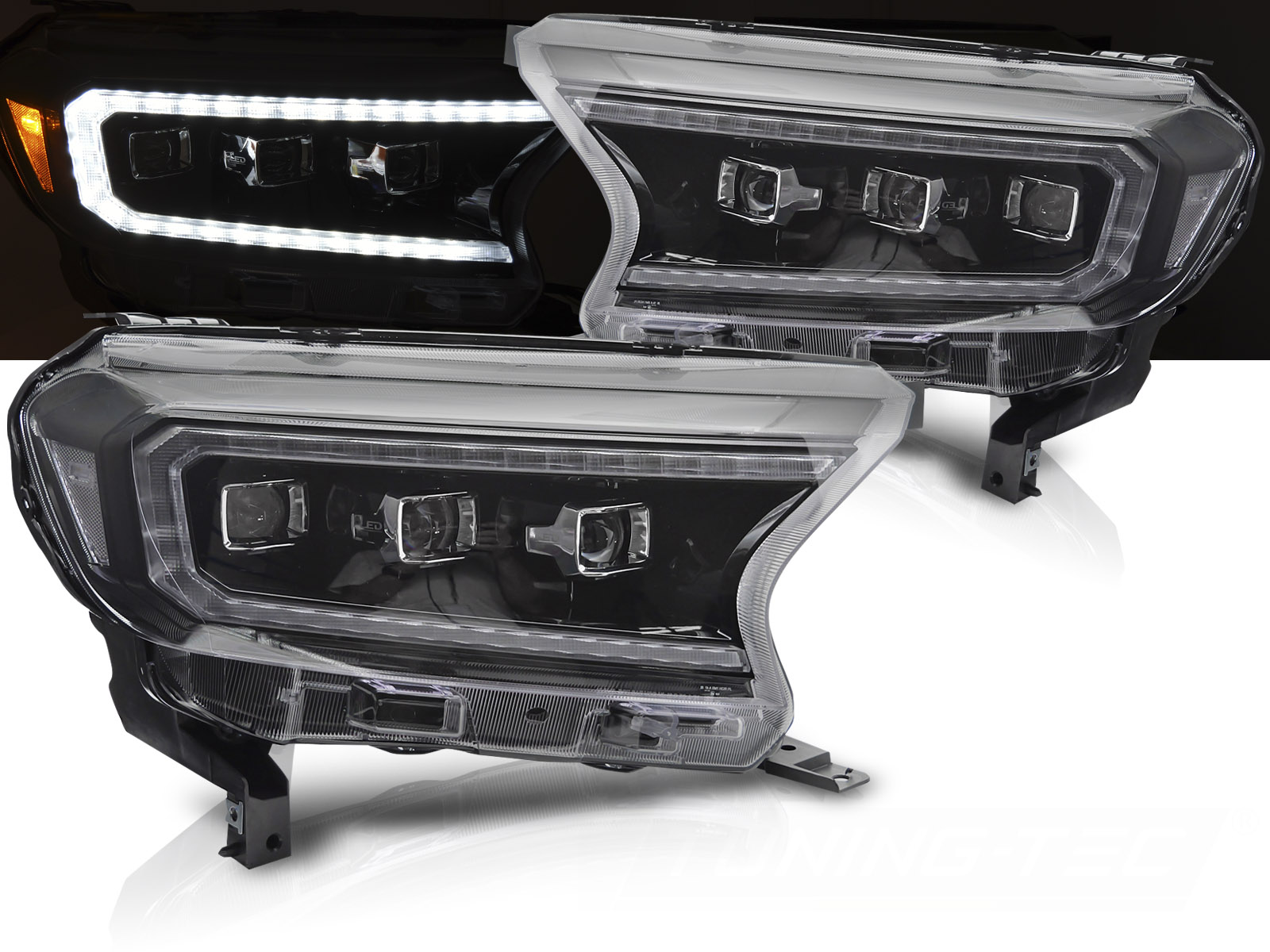 Predné svetlá Ford Ranger 5 16-22 WL Full LED Black