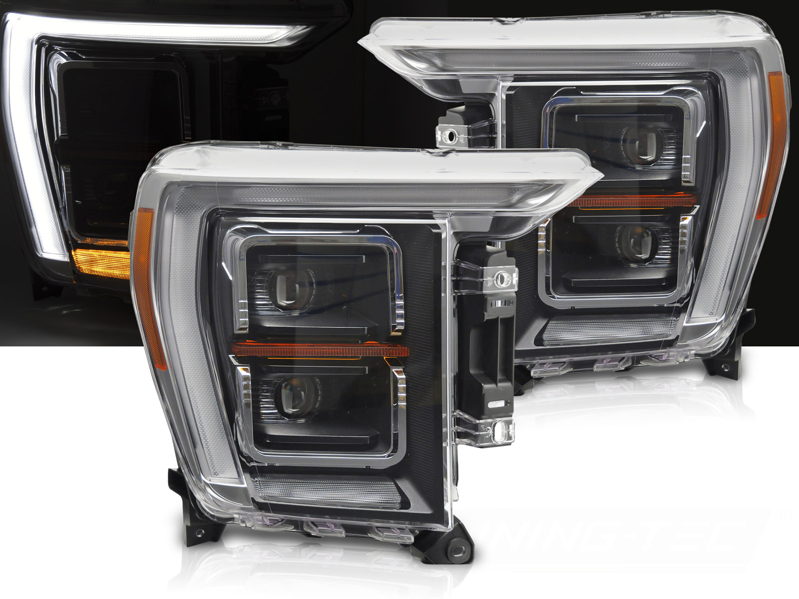 Predné svetlá Ford F150 MK14 20-23 DRL Full LED Black