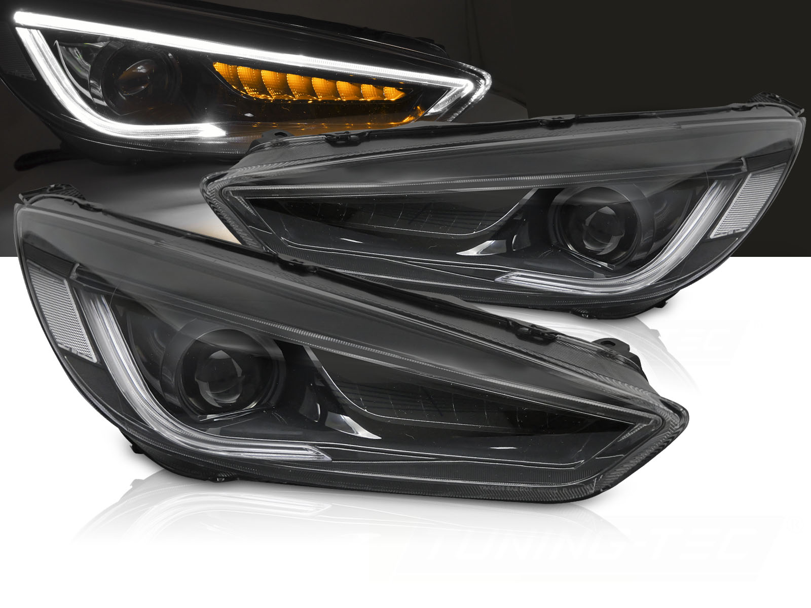 Predné svetlá Ford Focus 3 15-18 Dynamic Black