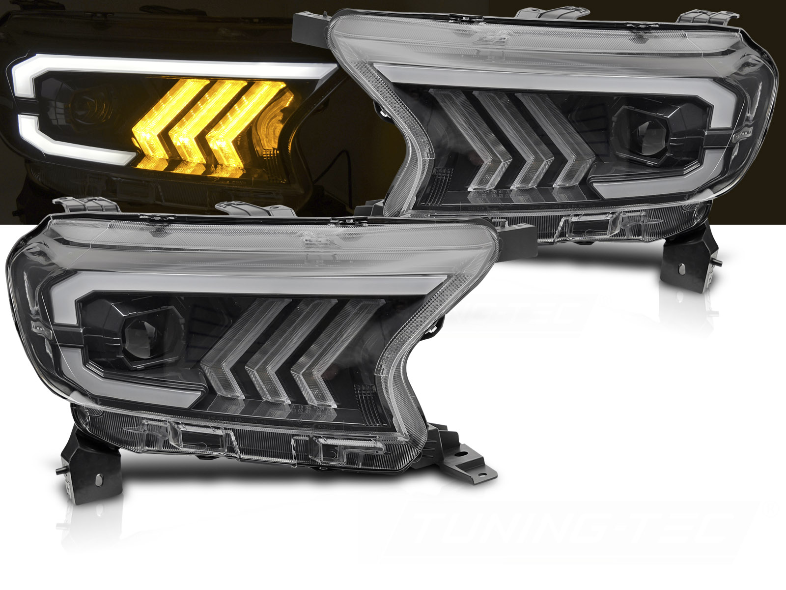 Predné svetlá Ford Ranger 5 16-22 Full LED Dynamic Black