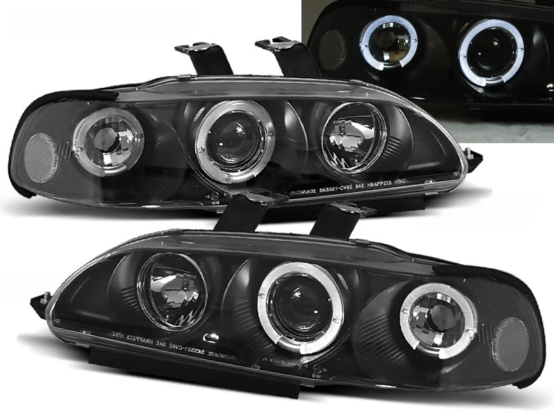 Predné svetlá Honda Civic 2/ 91-95 3D Angel Eyes Black