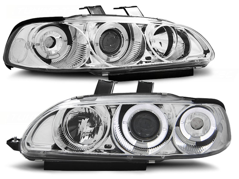 Predné svetlá Honda Civic Sedan 91-95 Angel Eyes Chrome
