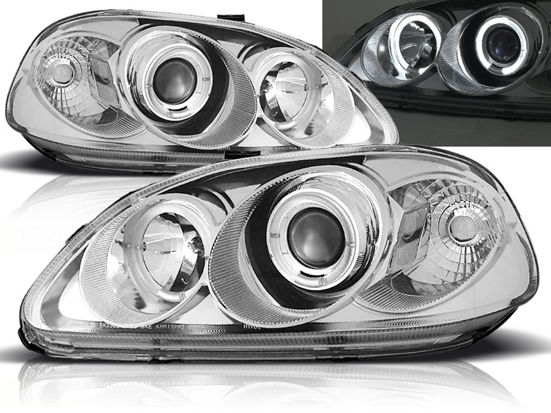 Predné svetlá Honda Civic 95-99 Angel Eyes Chrome